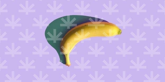 banana with a shadow